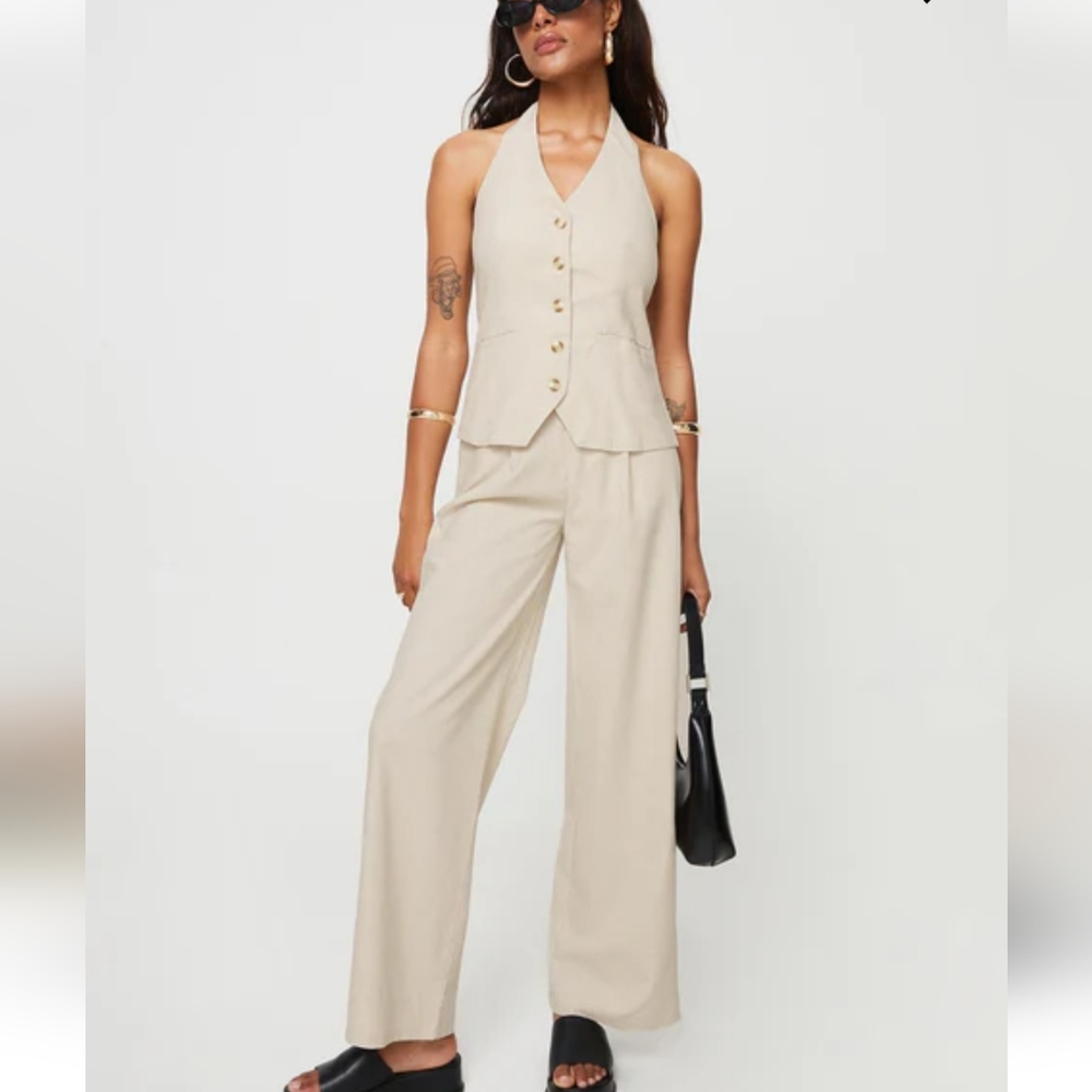 Princess Polly Elegant Cream Women's Jumpsuit Size 8